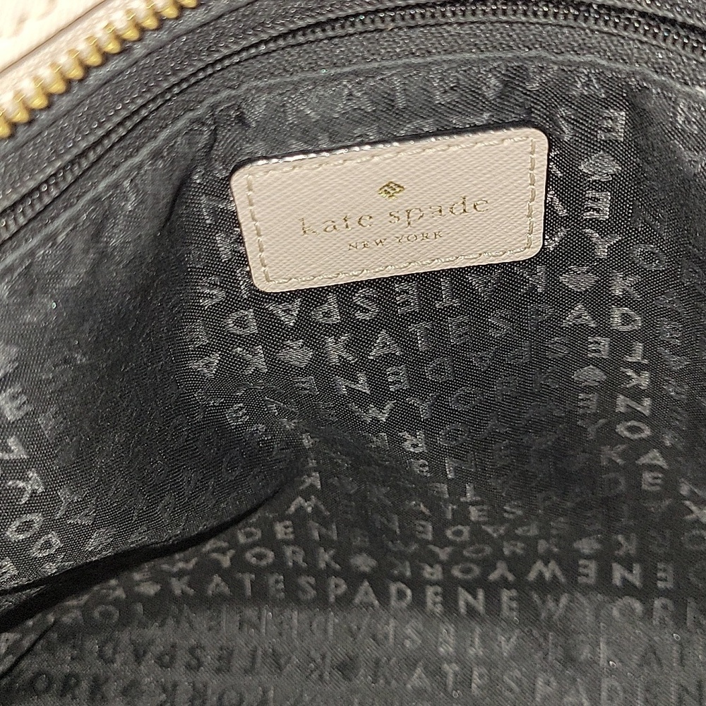 Kate Spade 2-Tone Saffiano Leather Black and Cream Women's Tote Bag - Picture 13 of 13